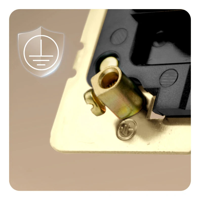 Prises et interrupteurs design à bascule en acier inoxydable bronze effet vieilli SPS12