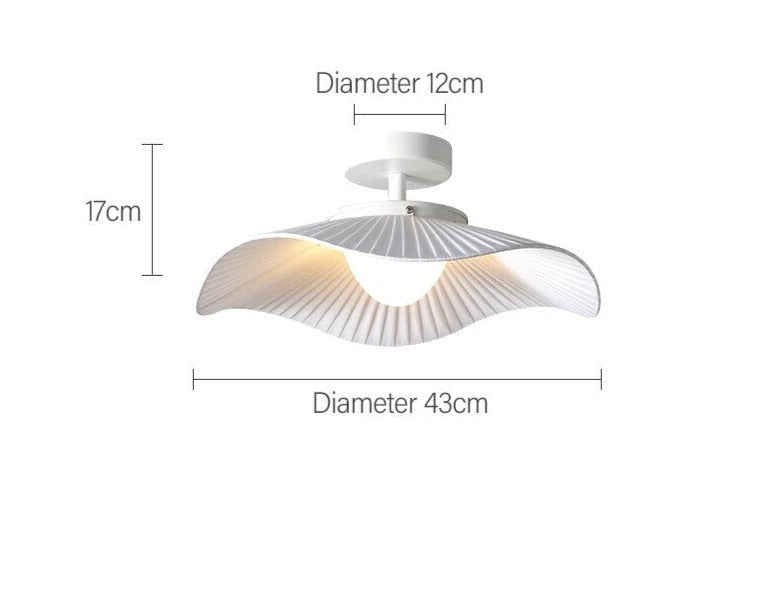 Suspension blanche design LED en métal et tissu FLOS