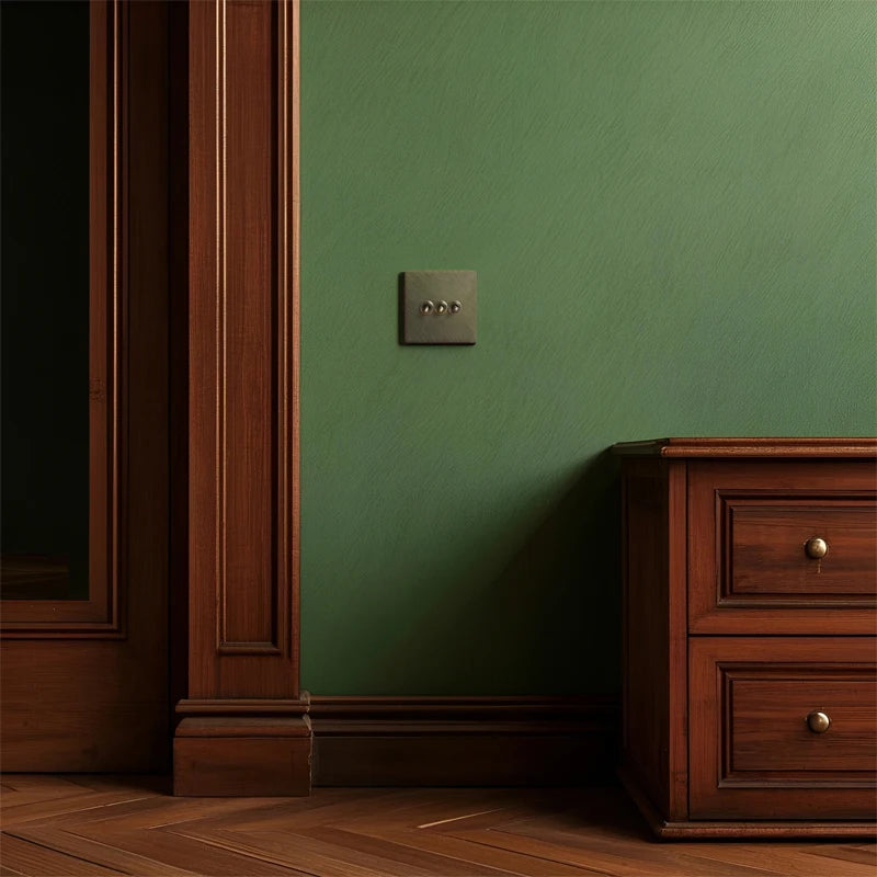 Prises et interrupteurs design à bascule en acier inoxydable bronze effet vieilli SPS12