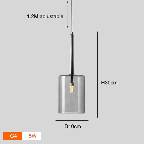 Suspension en verre design