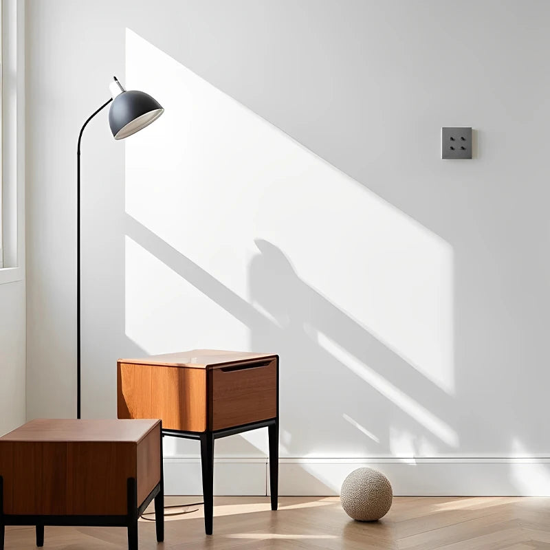 Prises et interrupteurs design minimaliste à bascule en acier inoxydable gris effet brossé SVS12