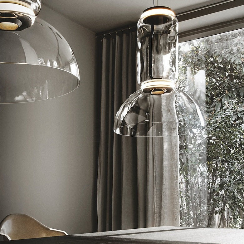 Suspension en verre design