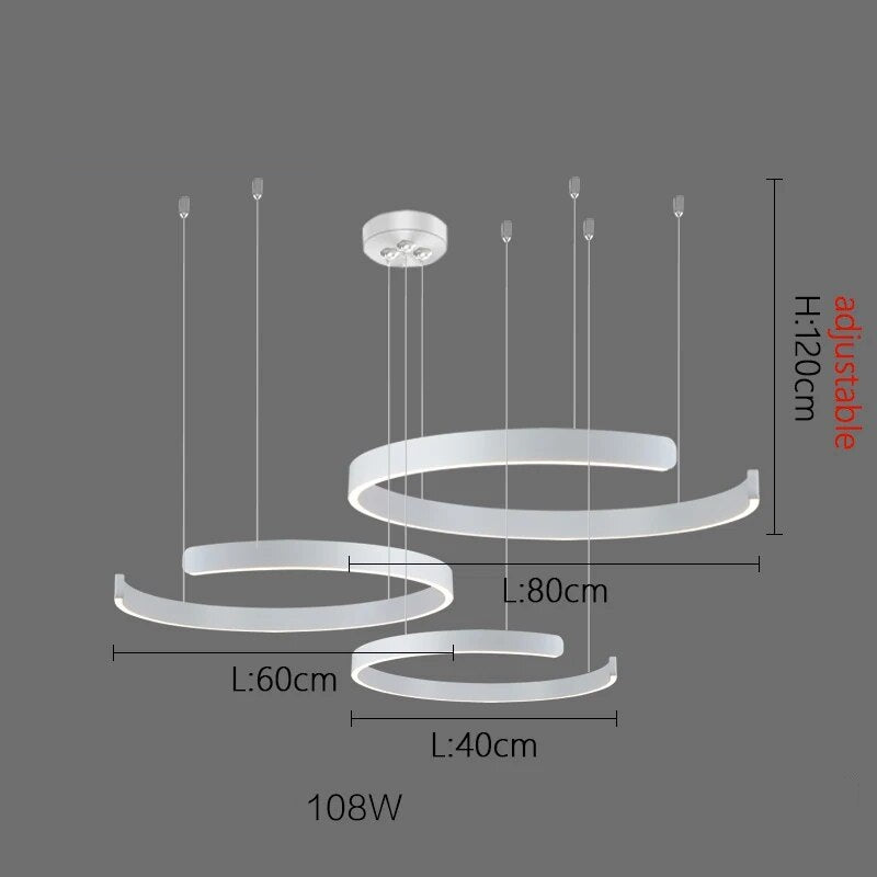 Suspension design moderne LED en métal ALLIANCE