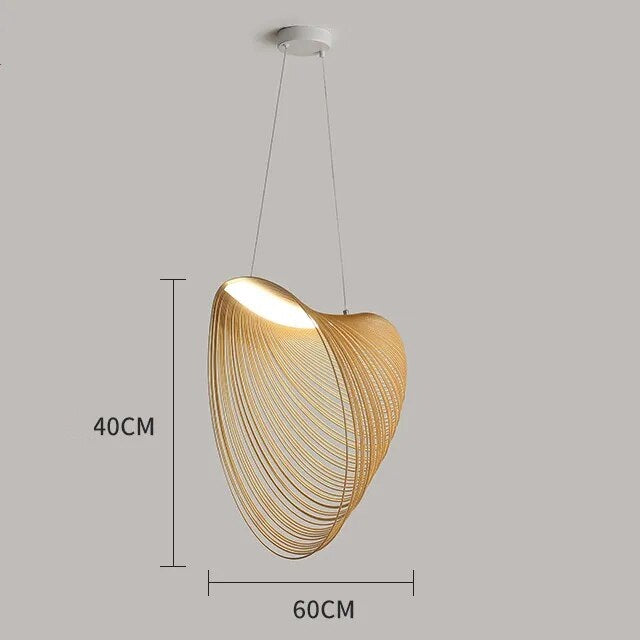 Lámpara colgante LED de madera de diseño moderno UVA