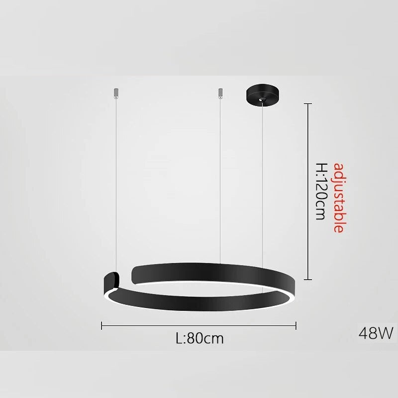 Suspension design moderne LED en métal ALLIANCE