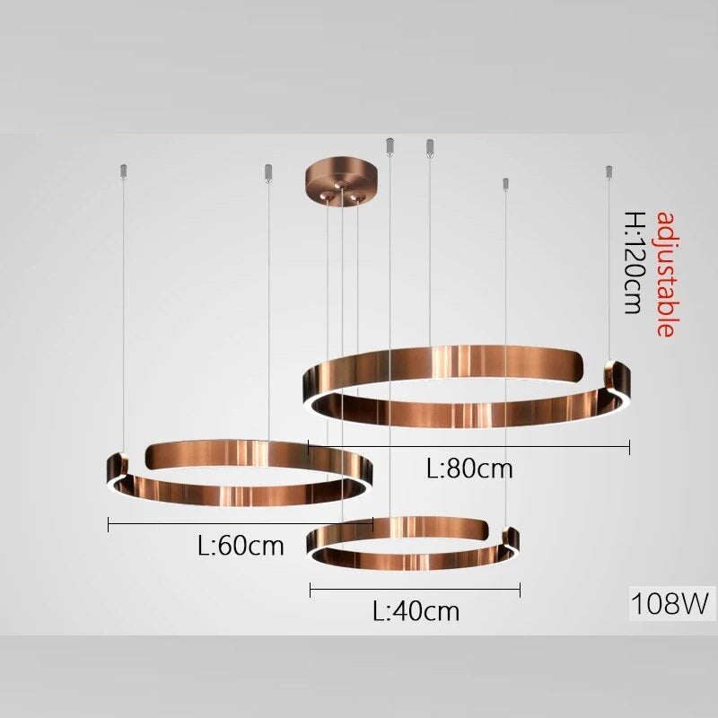 Suspension design moderne LED en métal ALLIANCE