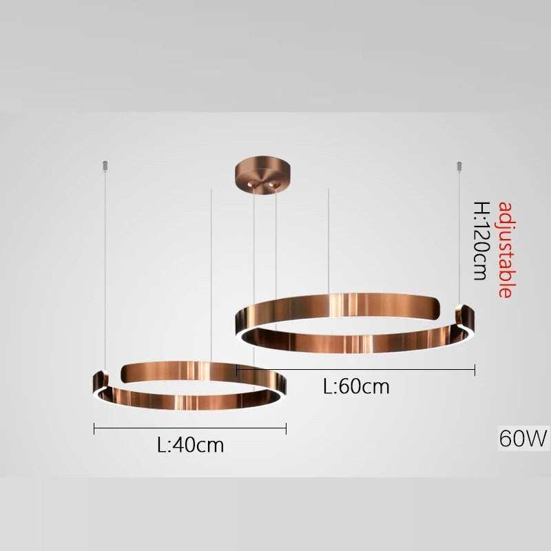 Suspension design moderne LED en métal ALLIANCE