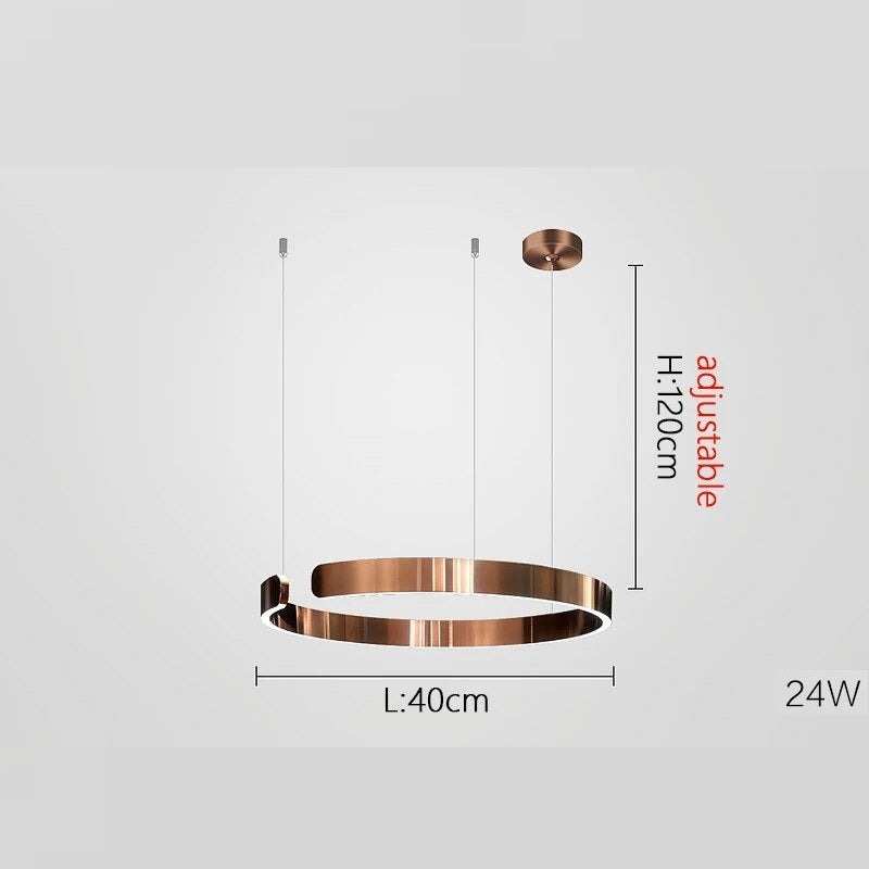 Suspension design moderne LED en métal ALLIANCE