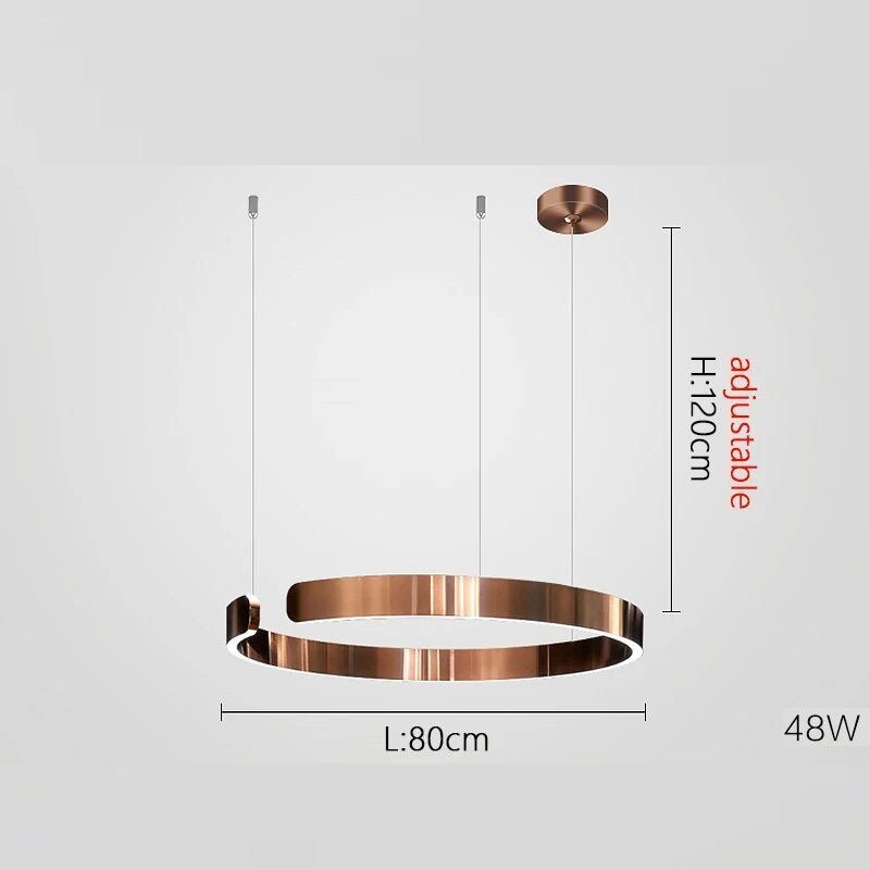 Suspension design moderne LED en métal ALLIANCE