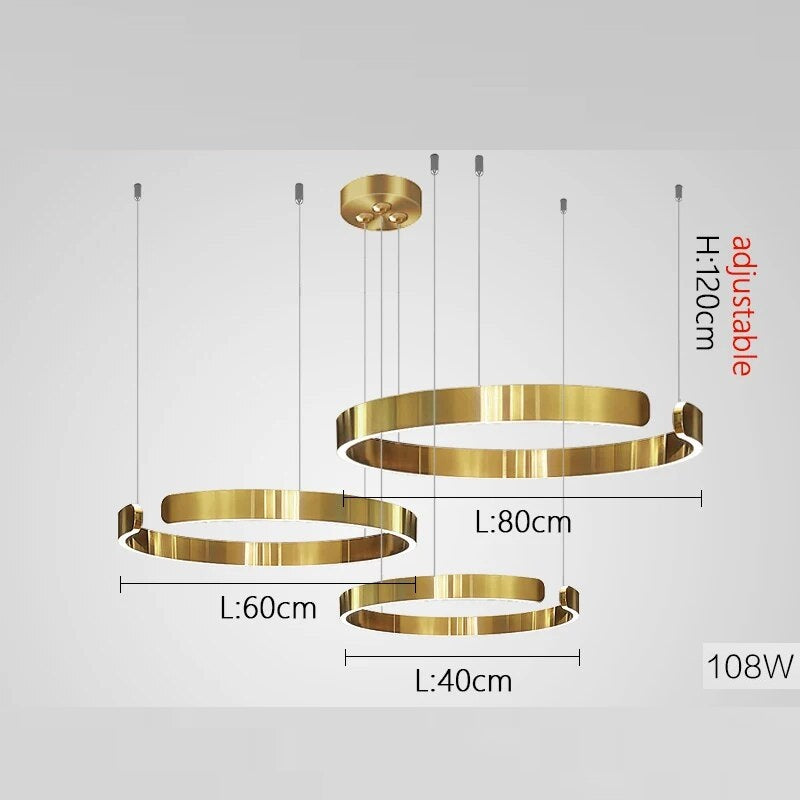 Suspension design moderne LED en métal ALLIANCE