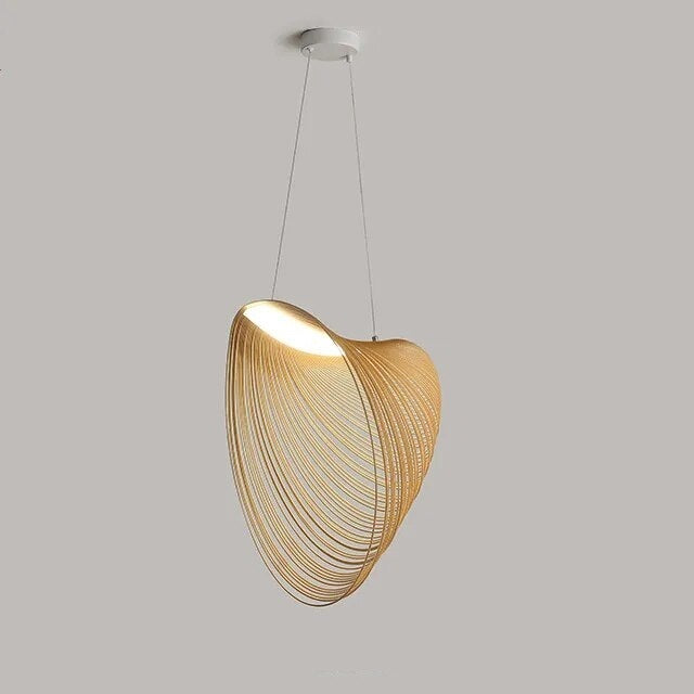 Lámpara colgante LED de madera de diseño moderno UVA