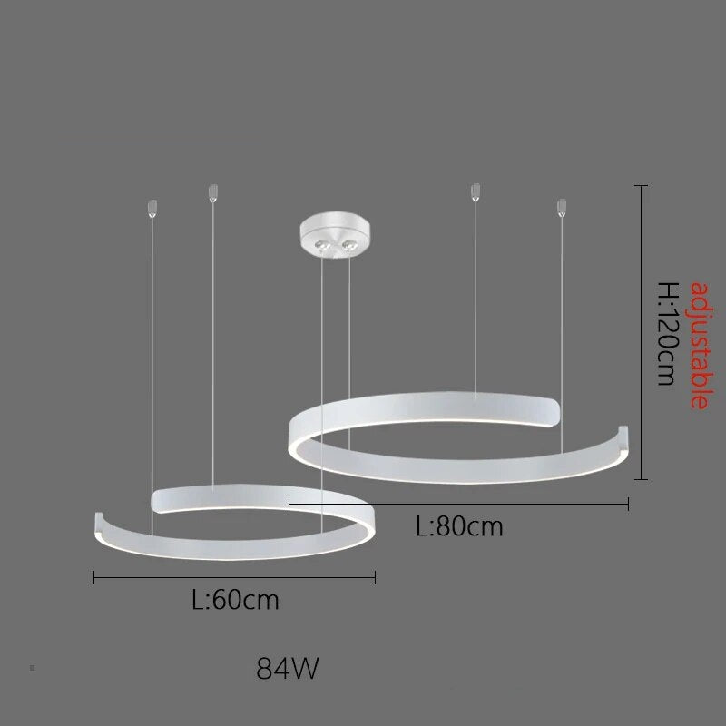 Suspension design moderne LED en métal ALLIANCE