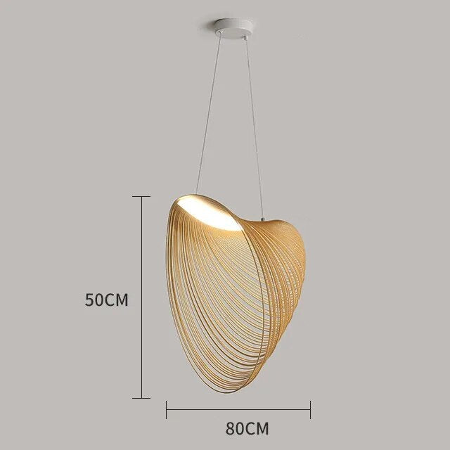 Lámpara colgante LED de madera de diseño moderno UVA