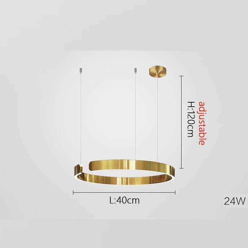 Suspension design moderne LED en métal ALLIANCE