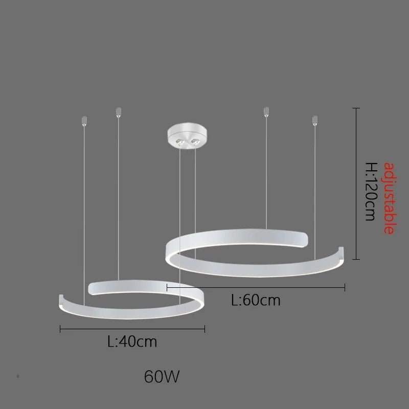 Suspension design moderne LED en métal ALLIANCE