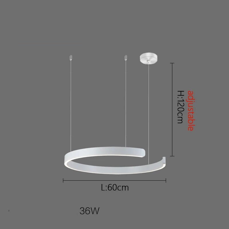 Suspension design moderne LED en métal ALLIANCE