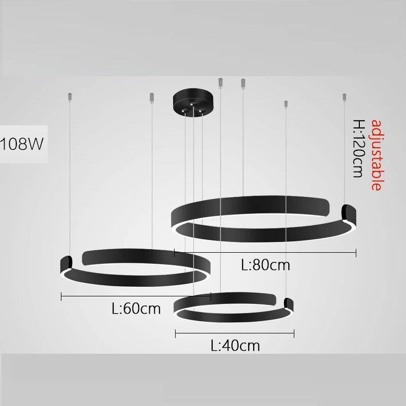 Suspension design moderne LED en métal ALLIANCE