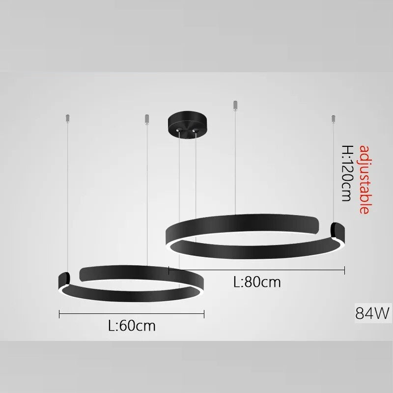 Suspension design moderne LED en métal ALLIANCE