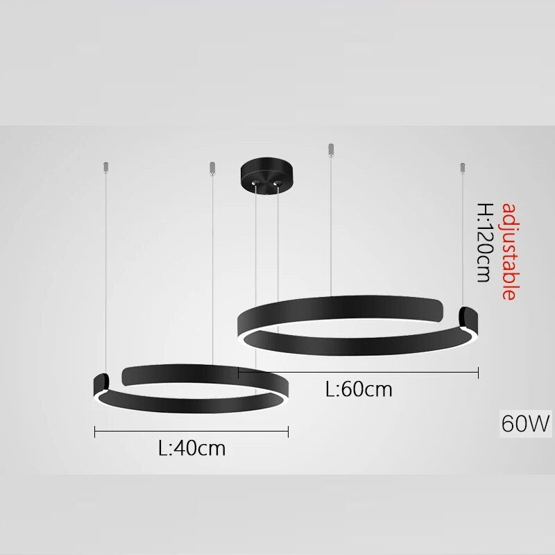 Suspension design moderne LED en métal ALLIANCE