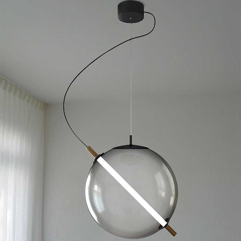 Suspension LED en verre design