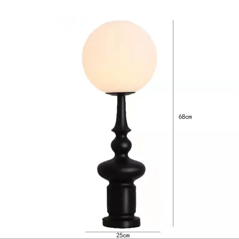 Lampe de table noir design moderne en résine TETI